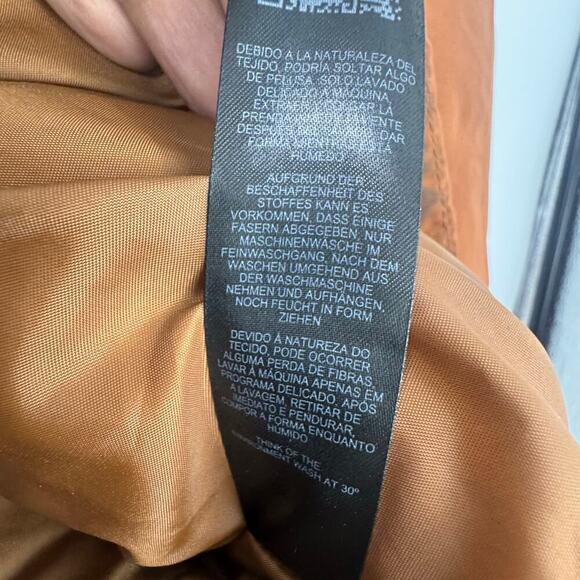 Topman Puffer Jacket with Faux Shearling Collar Sherpa Brown White Size M NWOT - Picture 8 of 11